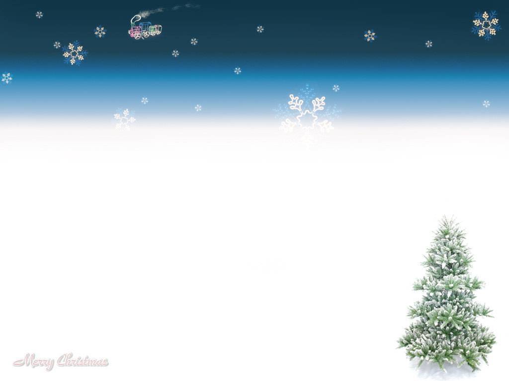 クリスマス壁紙 No034 アレンジ 雪の結晶 クリスマスツリー サイズ 1024 768